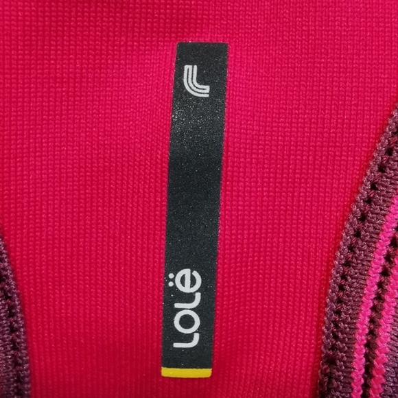 Lolë Sports Bras - Olive with Yellow and Pink with Burgundy - Picture 12 of 12